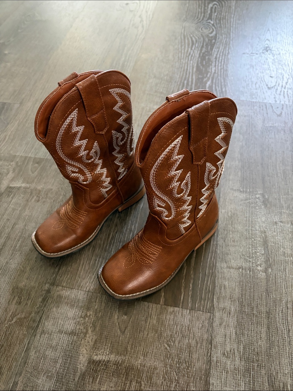 Western Style Brown Leather Cowboy Boots
